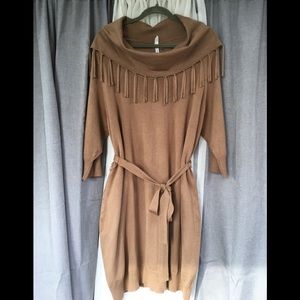 🍁Plus Size NYCOLLECTION 3/4 sleeve Tan knit dress